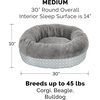 image:imageFurhaven 23 Round Donut Dog Bed for Indoor Cats amp Small Dogs Washable For Dogs Up to 20 lbs  Plush amp Diamond Print Donut Bed  Aqua SmallPlush  Diamond Print Gray