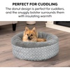 image:imageFurhaven 23 Round Donut Dog Bed for Indoor Cats amp Small Dogs Washable For Dogs Up to 20 lbs  Plush amp Diamond Print Donut Bed  Aqua SmallPlush  Diamond Print Gray