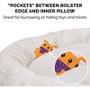 image:imageFurhaven 23 Round Donut Dog Bed for Indoor Cats amp Small Dogs Washable For Dogs Up to 20 lbs  Plush amp Diamond Print Donut Bed  Aqua SmallPlush  Diamond Print Aqua