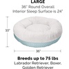 image:imageFurhaven 23 Round Donut Dog Bed for Indoor Cats amp Small Dogs Washable For Dogs Up to 20 lbs  Plush amp Diamond Print Donut Bed  Aqua SmallPlush  Diamond Print Aqua