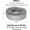 image:imageFurhaven 23 Round Donut Dog Bed for Indoor Cats amp Small Dogs Washable For Dogs Up to 20 lbs  Plush amp Diamond Print Donut Bed  Aqua SmallPlush  Diamond Print Gray
