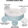 image:imageFurhaven 23 Round Donut Dog Bed for Indoor Cats amp Small Dogs Washable For Dogs Up to 20 lbs  Plush amp Diamond Print Donut Bed  Aqua SmallPlush  Diamond Print Aqua