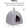 image:imageFurhaven Cat Bed Cave for Indoor Cats amp Small Dogs Washable amp Foldable w Removable Cushion  Polycanvas Print Pet Tent  Gray Terazzo Small