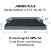 image:imageFurhaven Replacement Dog Bed Cover Comfy Couch Plush amp Dcor SofaStyle Machine Washable  Diamond Brown LargeDiamond Gray
