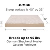 image:imageFurhaven Replacement Dog Bed Cover WaterResistant IndoorOutdoor Logo Print Oxford Polycanvas Mattress Washable  Deep Lagoon Jumbo XLargeCream