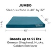 image:imageFurhaven Replacement Dog Bed Cover WaterResistant IndoorOutdoor Logo Print Oxford Polycanvas Mattress Washable  Deep Lagoon Jumbo XLargeDeep Lagoon