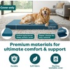 image:imageFurhaven Replacement Dog Bed Cover WaterResistant IndoorOutdoor Logo Print Oxford Polycanvas Mattress Washable  Deep Lagoon Jumbo XLargeDeep Lagoon