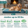 image:imageFurhaven Replacement Dog Bed Cover WaterResistant IndoorOutdoor Logo Print Oxford Polycanvas Mattress Washable  Deep Lagoon Jumbo XLargeDeep Lagoon