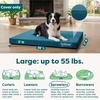 image:imageFurhaven Replacement Dog Bed Cover WaterResistant IndoorOutdoor Logo Print Oxford Polycanvas Mattress Washable  Deep Lagoon Jumbo XLargeDeep Lagoon