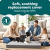 image:imageFurhaven Replacement Dog Bed Cover WaterResistant IndoorOutdoor Logo Print Oxford Polycanvas Mattress Washable  Deep Lagoon Jumbo XLargeGray