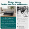 image:imageFurhaven Replacement Dog Bed Cover WaterResistant IndoorOutdoor Logo Print Oxford Polycanvas Mattress Washable  Deep Lagoon Jumbo XLargeStone Gray