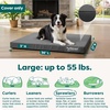 image:imageFurhaven Replacement Dog Bed Cover WaterResistant IndoorOutdoor Logo Print Oxford Polycanvas Mattress Washable  Deep Lagoon Jumbo XLargeStone Gray