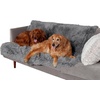 image:imageFurhaven Waterproof Throw Blanket for Dogs amp Indoor Cats Washable  Shaggy Plush Calming Long Faux Fur amp Velvet Dog Blanket  Mist Gray LargeGray