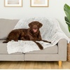 image:imageFurhaven Waterproof Throw Blanket for Dogs amp Indoor Cats Washable  Shaggy Plush Calming Long Faux Fur amp Velvet Dog Blanket  Mist Gray LargeMist Gray