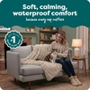 image:imageFurhaven Waterproof Throw Blanket for Dogs amp Indoor Cats Washable  Shaggy Plush Calming Long Faux Fur amp Velvet Dog Blanket  Mist Gray LargeTaupe