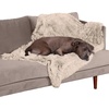 image:imageFurhaven Waterproof Throw Blanket for Dogs amp Indoor Cats Washable  Shaggy Plush Calming Long Faux Fur amp Velvet Dog Blanket  Mist Gray LargeTaupe