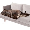 image:imageFurhaven Waterproof Throw Blanket for Dogs amp Indoor Cats Washable  TwoTone Luxe Velvet Dog Blanket  Celadon Green MediumBrownstone