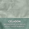 image:imageFurhaven Waterproof Throw Blanket for Dogs amp Indoor Cats Washable  TwoTone Luxe Velvet Dog Blanket  Celadon Green MediumCeladon Green