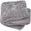 Pillow Top - Minky Plush & Suede (Titanium Gray)