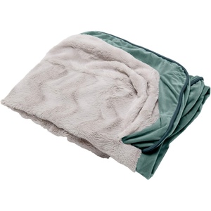 image:imageFurHaven Dog Bed Cover Replacement SofaStyle Design with Soft Breathable Fabric for Cozy Comfort Machine Washable Large Plush amp Velvet Granite GrayCeladon Green