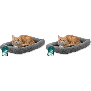 image:imageFurHaven Dog Bed for Extra Small Dogs amp Cats Bolster Crate Pad with Soft Supportive Base for Carriers amp Kennels Machine Washable Extra Small Sherpa Fleece GraySmall Pack of 2