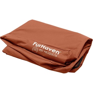 image:imageFurhaven Replacement Dog Bed Cover WaterResistant IndoorOutdoor Logo Print Oxford Polycanvas Mattress Washable  Deep Lagoon Jumbo XLargeChestnut
