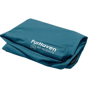 image:imageFurhaven Replacement Dog Bed Cover WaterResistant IndoorOutdoor Logo Print Oxford Polycanvas Mattress Washable  Deep Lagoon Jumbo XLargeDeep Lagoon