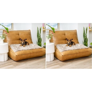 image:imageFurhaven Waterproof Throw Blanket for Dogs amp Indoor Cats Washable  Shaggy Plush Calming Long Faux Fur amp Velvet Dog Blanket  Driftwood SmallLong Faux Fur Taupe Pack of 2