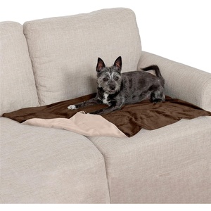 image:imageFurhaven Waterproof Throw Blanket for Dogs amp Indoor Cats Washable  TwoTone Luxe Velvet Dog Blanket  Celadon Green MediumBrownstone