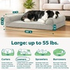 image:imageFurHaven Classic Sofa Orthopedic Dog Bed for Large Dogs with Orthopedic Egg Crate with a Solid Orthopedic Foam Base for Joint Support Removable Washable Cover Large Quilted Sofa Iron GraySilver Gray