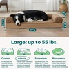 image:imageFurHaven Classic Sofa Orthopedic Dog Bed for Large Dogs with Orthopedic Egg Crate with a Solid Orthopedic Foam Base for Joint Support Removable Washable Cover Large Quilted Sofa Iron GrayToasted Brown