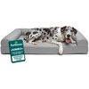 image:imageFurHaven Classic Sofa Orthopedic Dog Bed for Large Dogs with Orthopedic Egg Crate with a Solid Orthopedic Foam Base for Joint Support Removable Washable Cover Large Quilted Sofa Iron GraySilver Gray