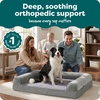image:imageFurHaven Classic Sofa Orthopedic Dog Bed for Large Dogs with Orthopedic Egg Crate with a Solid Orthopedic Foam Base for Joint Support Removable Washable Cover Large Quilted Sofa Iron GraySmoke Gray