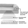 image:imageFurHaven Classic Sofa Orthopedic Dog Bed for Large Dogs with Orthopedic Egg Crate with a Solid Orthopedic Foam Base for Joint Support Removable Washable Cover Large Quilted Sofa Iron GraySilver Gray