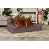 image:imageFurHaven Classic Sofa Orthopedic Dog Bed for Large Dogs with Orthopedic Egg Crate with a Solid Orthopedic Foam Base for Joint Support Removable Washable Cover Large Quilted Sofa Iron GrayDriftwood Brown