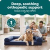image:imageFurHaven Classic Sofa Orthopedic Dog Bed for Large Dogs with Orthopedic Egg Crate with a Solid Orthopedic Foam Base for Joint Support Removable Washable Cover Large Quilted Sofa Iron GrayNavy Blue