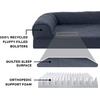 image:imageFurHaven Classic Sofa Orthopedic Dog Bed for Large Dogs with Orthopedic Egg Crate with a Solid Orthopedic Foam Base for Joint Support Removable Washable Cover Large Quilted Sofa Iron GrayIron Gray