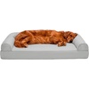 image:imageFurHaven Classic Sofa Orthopedic Dog Bed for Large Dogs with Orthopedic Egg Crate with a Solid Orthopedic Foam Base for Joint Support Removable Washable Cover Large Quilted Sofa Iron GraySilver Gray