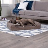 image:imageFurHaven Classic Sofa Orthopedic Dog Bed for Large Dogs with Orthopedic Egg Crate with a Solid Orthopedic Foam Base for Joint Support Removable Washable Cover Large Quilted Sofa Iron GrayDriftwood Brown