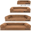 image:imageFurHaven Classic Sofa Orthopedic Dog Bed for Large Dogs with Orthopedic Egg Crate with a Solid Orthopedic Foam Base for Joint Support Removable Washable Cover Large Quilted Sofa Iron GrayToasted Brown