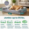 image:imageFurHaven Classic Sofa Orthopedic Dog Bed for Large Dogs with Orthopedic Egg Crate with a Solid Orthopedic Foam Base for Joint Support Removable Washable Cover Large Quilted Sofa Iron GraySmoke Gray