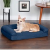 image:imageFurHaven Classic Sofa Orthopedic Dog Bed for Large Dogs with Orthopedic Egg Crate with a Solid Orthopedic Foam Base for Joint Support Removable Washable Cover Large Quilted Sofa Iron GrayNavy Blue