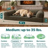 image:imageFurHaven Classic Sofa Orthopedic Dog Bed for Large Dogs with Orthopedic Egg Crate with a Solid Orthopedic Foam Base for Joint Support Removable Washable Cover Large Quilted Sofa Iron GrayDark Sage