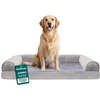 image:imageFurHaven Classic Sofa Orthopedic Dog Bed for Large Dogs with Orthopedic Egg Crate with a Solid Orthopedic Foam Base for Joint Support Removable Washable Cover Large Quilted Sofa Iron GraySmoke Gray