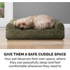 image:imageFurHaven Classic Sofa Orthopedic Dog Bed for Large Dogs with Orthopedic Egg Crate with a Solid Orthopedic Foam Base for Joint Support Removable Washable Cover Large Quilted Sofa Iron GrayDark Sage