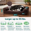 image:imageFurHaven Classic Sofa Orthopedic Dog Bed for Large Dogs with Orthopedic Egg Crate with a Solid Orthopedic Foam Base for Joint Support Removable Washable Cover Large Quilted Sofa Iron GrayCoffee