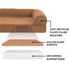 image:imageFurHaven Classic Sofa Orthopedic Dog Bed for Large Dogs with Orthopedic Egg Crate with a Solid Orthopedic Foam Base for Joint Support Removable Washable Cover Large Quilted Sofa Iron GrayToasted Brown