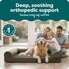 image:imageFurHaven Classic Sofa Orthopedic Dog Bed for Large Dogs with Orthopedic Egg Crate with a Solid Orthopedic Foam Base for Joint Support Removable Washable Cover Large Quilted Sofa Iron GrayDark Sage