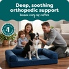image:imageFurHaven Classic Sofa Orthopedic Dog Bed for Large Dogs with Orthopedic Egg Crate with a Solid Orthopedic Foam Base for Joint Support Removable Washable Cover Large Quilted Sofa Iron GrayNavy Blue