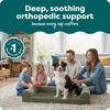 image:imageFurHaven Classic Sofa Orthopedic Dog Bed for Large Dogs with Orthopedic Egg Crate with a Solid Orthopedic Foam Base for Joint Support Removable Washable Cover Large Quilted Sofa Iron GrayDark Sage